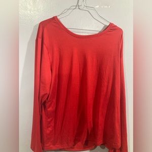 Athletic Works Red Long Sleeve T-Shirt